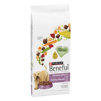 Purina Beneful Glückliche Jahre 7+ mit Huhn und Gartengemüse, neue Rezeptur, 12kg, zum Recyceln entworfen.