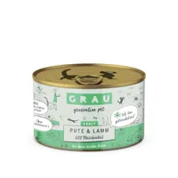Sparpaket GRAU Adult Getreidefrei 24 x 200 g - Pute & Lamm