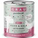 GRAU Smulpotje Graanvij 6 x 800 g Kattenvoer Kip & Kalf