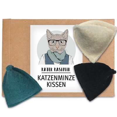 Kater Kasimir Katzenminze-Kissen 3er Set