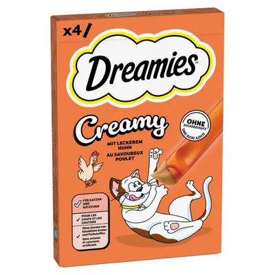 Dreamies Creamy Snacks - Csirke (4 x 10 g) Dreamies Creamy Snacks - Csirke (4 x 10 g)