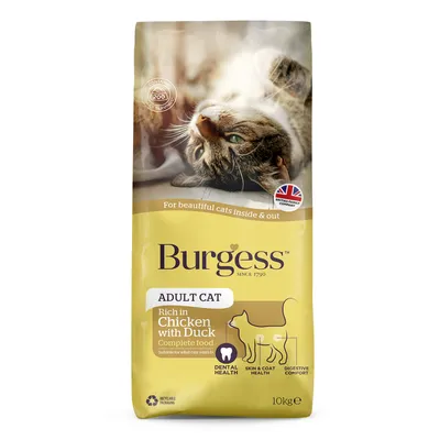 Burgess Adult Cat Rich in Chicken with Duck - Multibuy: 2 x 10kg