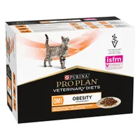 PURINA PRO PLAN Veterinary Diets Feline OM ST/OX Obesity Management pour chat - 10 x 85 g