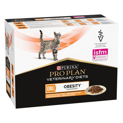 PURINA PRO PLAN Veterinary Diets Feline OM ST/OX Obesity Management Chicken Ekonomipack: 20 x 85 g