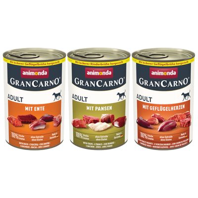 Výhodné balenie animonda GranCarno Adult, 24 x 400 g mix 2 (3 druhy)