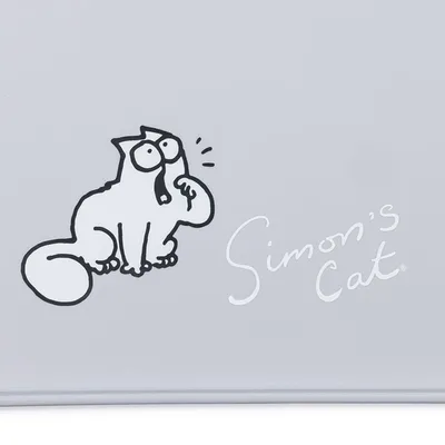 Simon's Cat skålunderlägg, grått - L 40 x B 30 cm