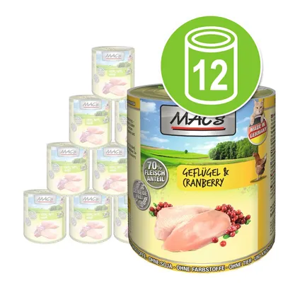 Økonomipakke MAC´s Cat Kattefôr 12 x 400 g