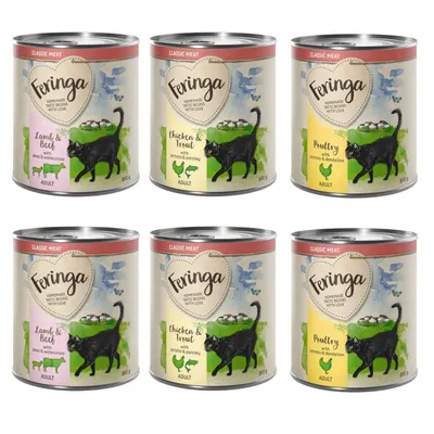 Balenie na skúšku Feringa Classic Meat 6 x 800 g  - mix 1: (hydinové, jahňacie a králičie, kuracie a pstruh)