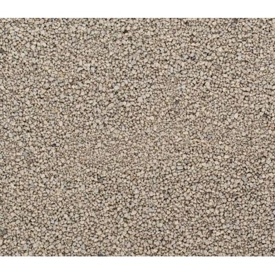 Zbliżenie na żwirek o drobnych, beżowych granulatach. Widoczna struktura i wielkość ziaren.