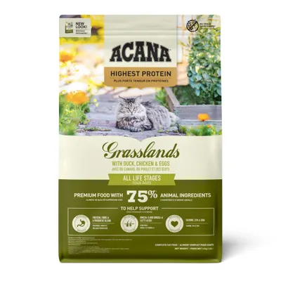 Acana Cat Highest Protein z kurczakiem, kaczką, indykiem i przepiórką - 1,8 kg