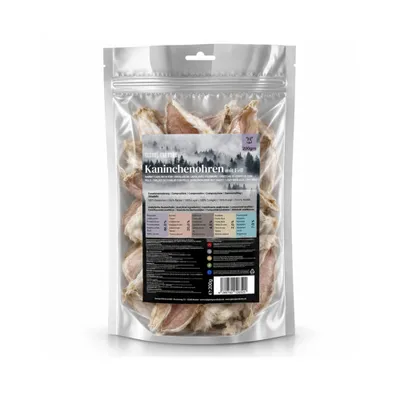 Voordeelpakket George & Bobs Hondensnacks 3 x 200 g - Konijnenoren met vacht Voordeelpakket George & Bobs Hondensnacks 3 x 200 g - Konijnenoren met vacht
