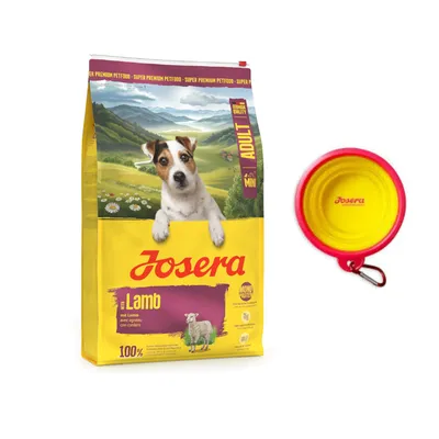 Josera Mini 900 g / 3 kg / 10 kg + Gamelle de voyage en silicone offerte ! - Adult agneau (900 g)