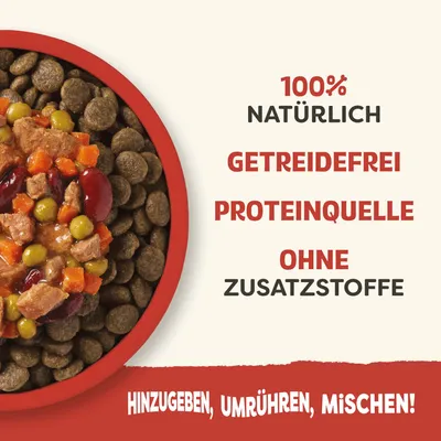 100% natürlich, getreidefrei, Proteinquelle, ohne Zusatzstoffe. Hinzugeben, umrühren, mischen! 100% natürlich, getreidefrei, Proteinquelle, ohne Zusatzstoffe. Hinzugeben, umrühren, mischen!