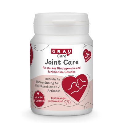 GRAU Care Joint Care für starkes Bindegewebe und funktionale Gelenke, natürliche Unterstützung bei Gelenkproblemen/Arthrose, mit MSM & Collagen, Ergänzungsfuttermittel Tabletten.