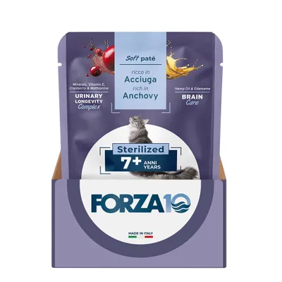 BOTANICAT FORZA10 Soft Paste Sterilized 7+ Jaar - Rijk aan ansjovis (24 x 80 g)
