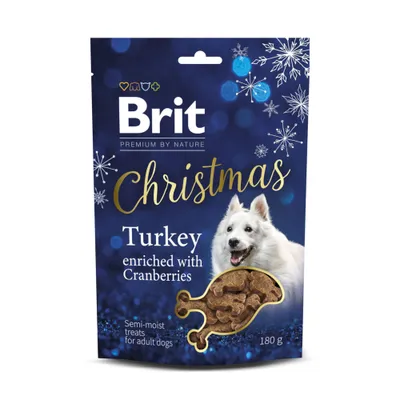 Brit Premium by Nature Halbfeuchte Weihnachts-Snacks mit Truthahn - 180 g Brit Premium by Nature Halbfeuchte Weihnachts-Snacks mit Truthahn - 180 g