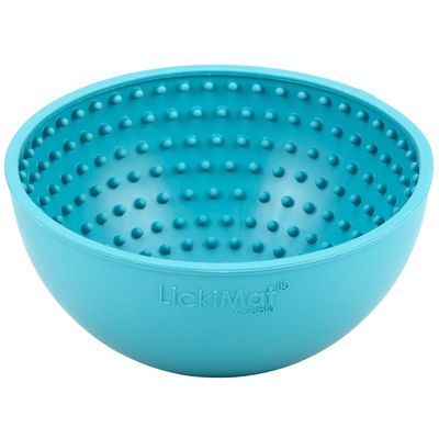 LickiMat Hundenapf Wobble, türkis - L 21 x B 19 x H 9,5 cm