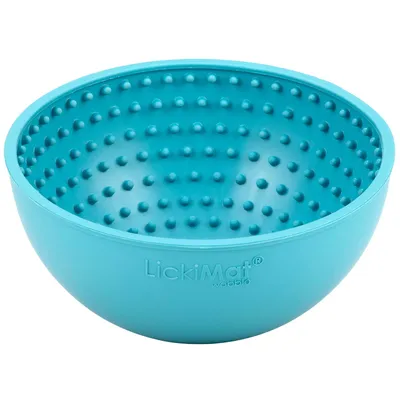 LickiMat Wobble Dog Bowl –Turquoise -  21 x 19 x 9.5 cm (L x W x H)
