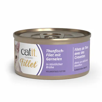 Catit Cuisine филе от риба тон - филе от риба тон със скариди (12 x 75 г)