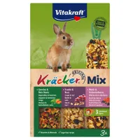 Vitakraft Trio-Mix Crackers pour lapin nain - 1 x 3 friandises (légumes, raisin, myrtille)