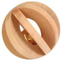Balle Trixie en bois à lamelles avec grelot  pour furet et cochon d'Inde - Ø 6 cm