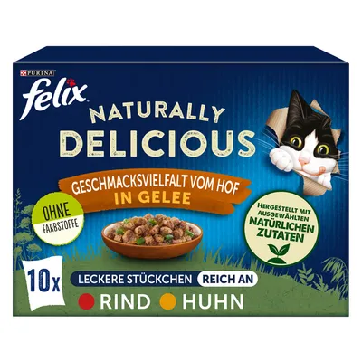 Felix Naturally Delicious gazdaságos csomag 20 x 80 g - Tanyasi válogatás aszpikban