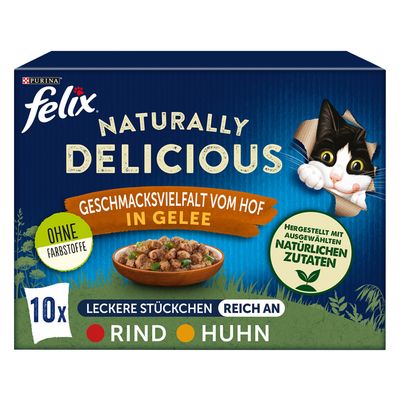 Felix Naturally Delicious gazdaságos csomag 20 x 80 g Tanyasi válogatás aszpikban