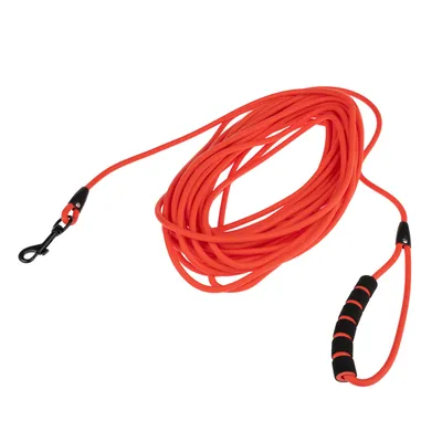 Longe TIAKI Neo Comfort, rouge pour chien - L 15 m, l 6 mm