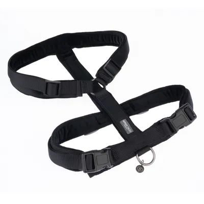 Nomad Tales Blush Harness - Ebony - Size M: 53 - 71 Chest Circumference, 20mm Width
