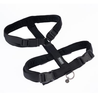 Nomad Tales Blush Harness - Ebony Size M: 53 - 71 Chest Circumference, 20mm Width