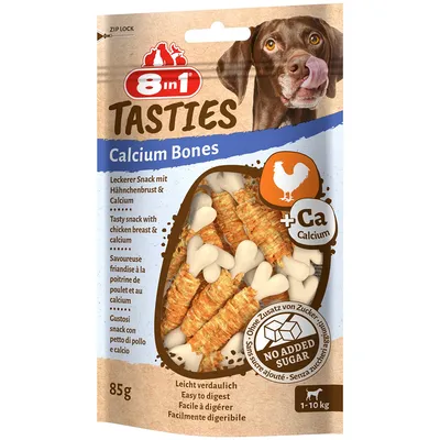 8in1 Tasties Calcium Bones, poulet pour chien - 3 x 85 g