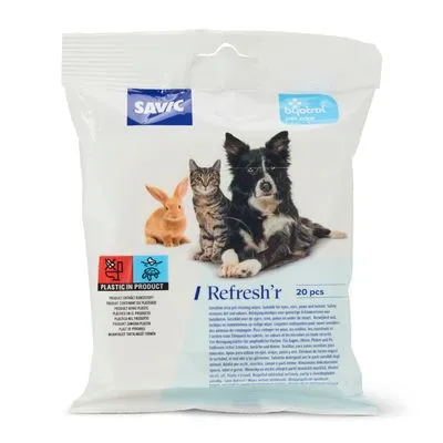 Savic Refresh'r Wipes Sensitive - 20 stuks - Savic Refresh'r Wipes Sensitive