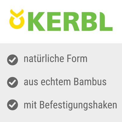 KERBL. natürliche Form, aus echtem Bambus, mit Befestigungshaken (текст на немецком языке)