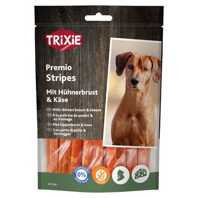 Trixie PREMIO Streifen mit Hühnchen und Käse Sparpaket: 4 x 100 g