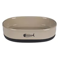 Gamelle en céramique Flamingo Chat Auri pour chat - 550 ml, L 18,5 x l 13 x H 5 cm