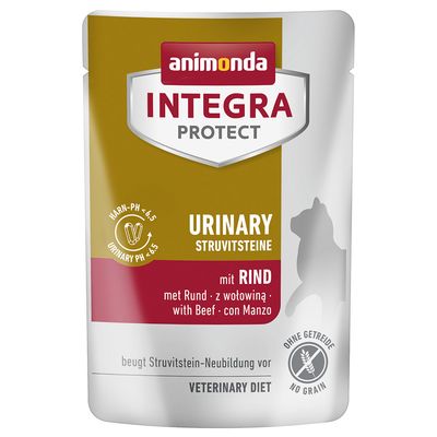 animonda Integra Protect Adult Cálculos urinarios 24 x 85 g para gatos Vacuno