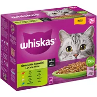 Whiskas Senior frissentartó tasakban 12 x 85 g - 7+ vegyes válogatás szószban