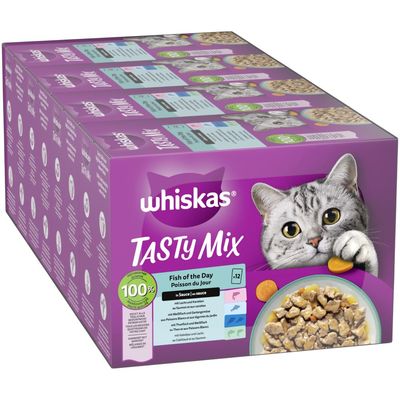 Pakiet Whiskas Tasty Mix, saszetki, 48 x 85 g