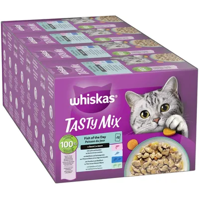 Pakiet Whiskas Tasty Mix, saszetki, 48 x 85 g - Kolekcja wiejskich smaków w sosie