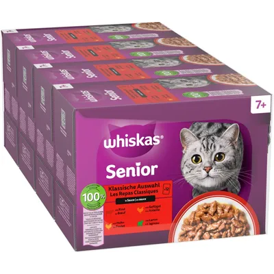 96 plicuri x 85 g Whiskas la preț special! - 7+ Selecție clasică în sos 96 x 85 g