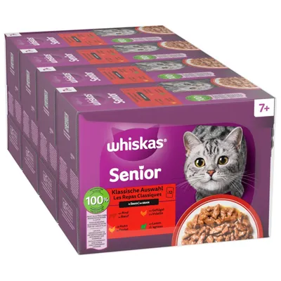 Голяма опаковка Whiskas Senior в паучове 96 x 85 г - Adult Pure Delight класическо рагу в желе (96 x 85 г)