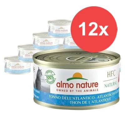 12x konzervy almo nature HFC Natural, Tonno dell'Atlantico, 100% ad nature, obrázek kočky na etiketě 12x konzervy almo nature HFC Natural, Tonno dell'Atlantico, 100% ad nature, obrázek kočky na etiketě