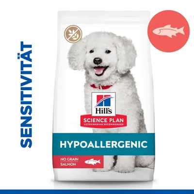Hill's Science Plan Hypoallergenic hondenvoer, gevoeligheid, graanvrij, zalm. Door dierenartsen aanbevolen.