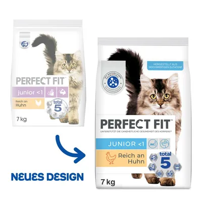 Perfect Fit Junior <1, rijk aan kip, 7 kg. Nieuw design met in totaal 5 gezondheidsvoordelen en gemaakt van hoogwaardige ingrediënten. Perfect Fit Junior <1, rijk aan kip, 7 kg. Nieuw design met in totaal 5 gezondheidsvoordelen en gemaakt van hoogwaardige ingrediënten.