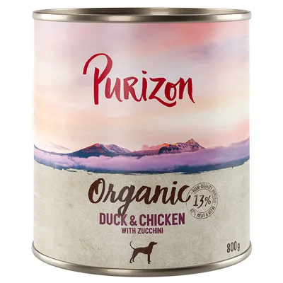 Purizon Organic 6 x 800g - Duck & Chicken with Courgette