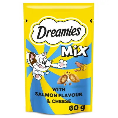 Dreamies Mix Cat Treats - Salmon & Cheese - 60g