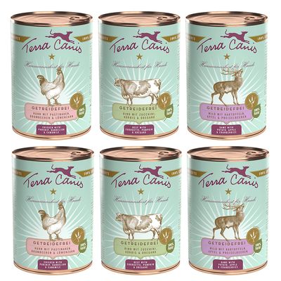 Terra Canis sans céréales 6 x 400 g pour chien lot mixte (3 saveurs)