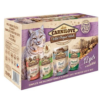 Carnilove Wild Origin-Fillets 12 x 85 g Mix: 4 varianter