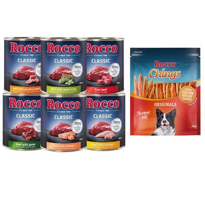 Rocco Classic Pure Beef, 400g can. 100% fresh ingredients and grain-free recipe.