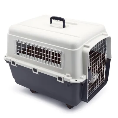 Cage de transport sur roulettes Feria pour chien - taille 4: S, anthracite/beige